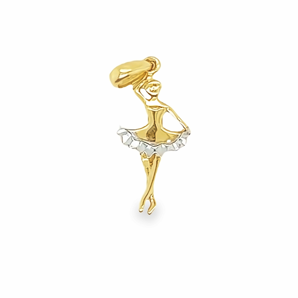 14K Two Tone Ballerina Pendant