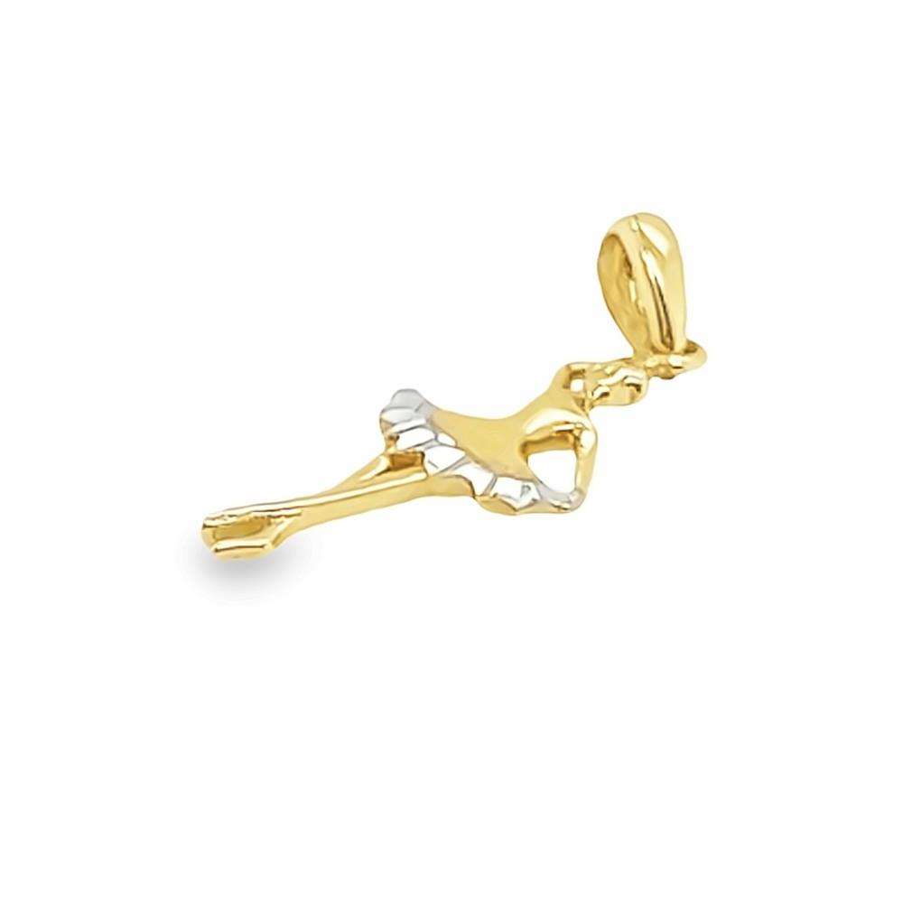 14K Two Tone Ballerina Pendant