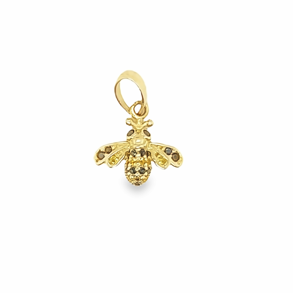 14K Yellow Gold Bee Pendant