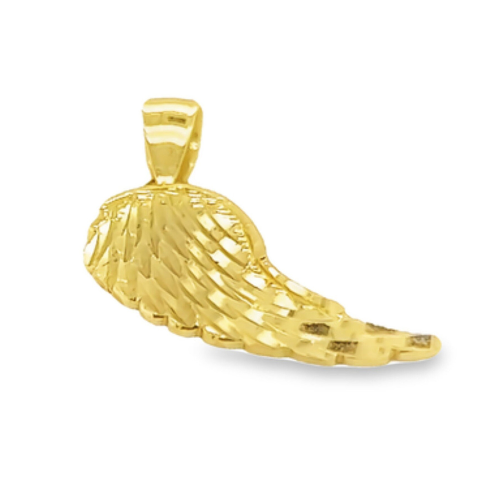 14K Yellow Gold Angel Wings Pendant