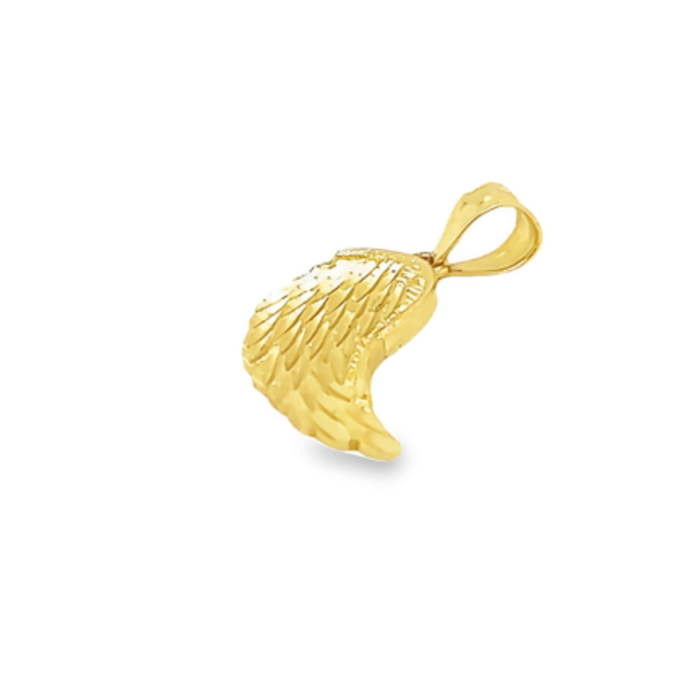 14K Yellow Gold Angel Wings Pendant