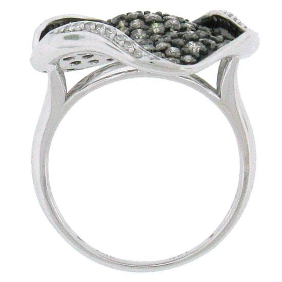 14k White Gold White & Champagne Diamond Ring - 2.13ct