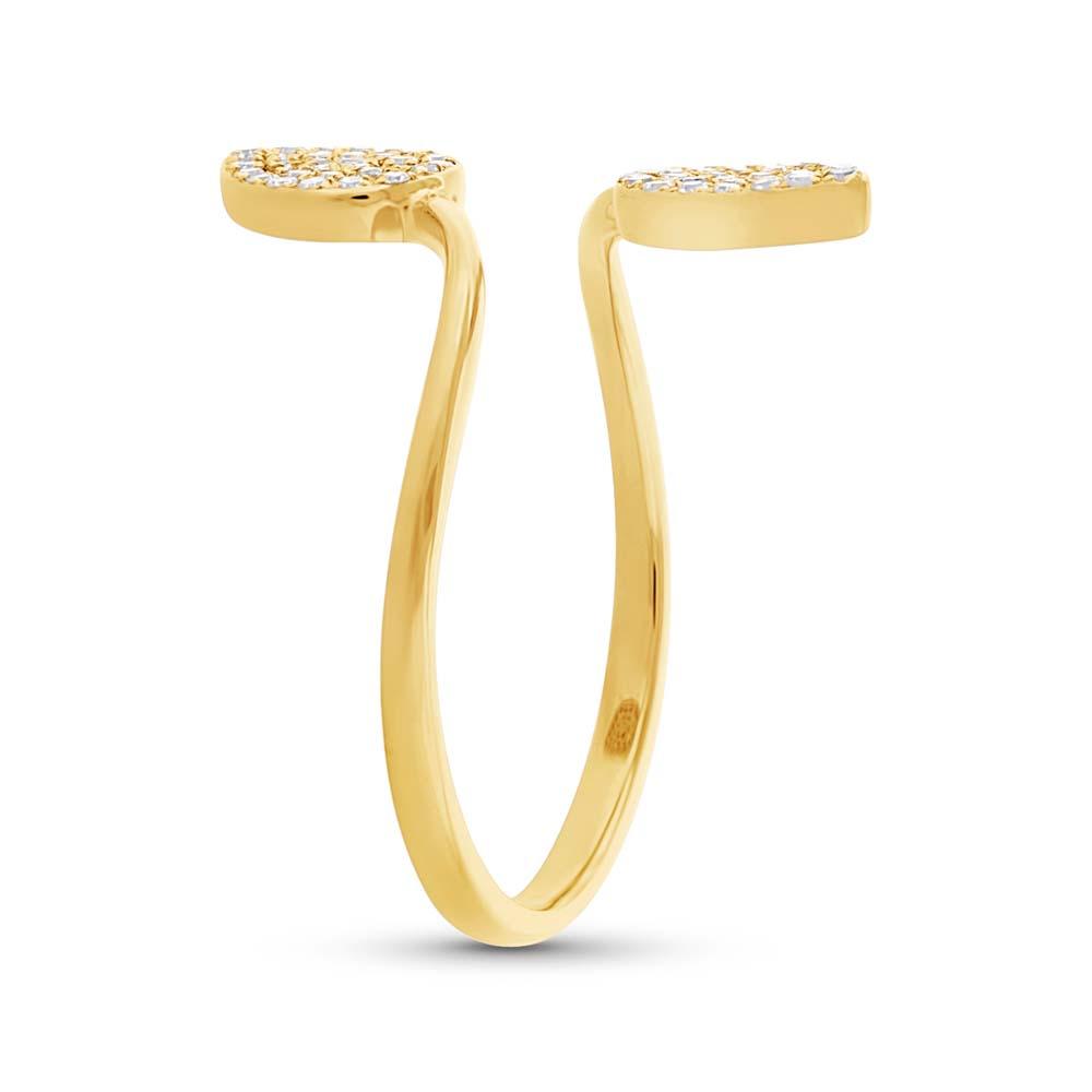 14k Yellow Gold Diamond Lady's Ring Size 5 - 0.18ct