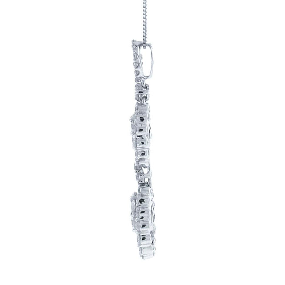 18k White Gold Diamond Pendant - 1.64ct