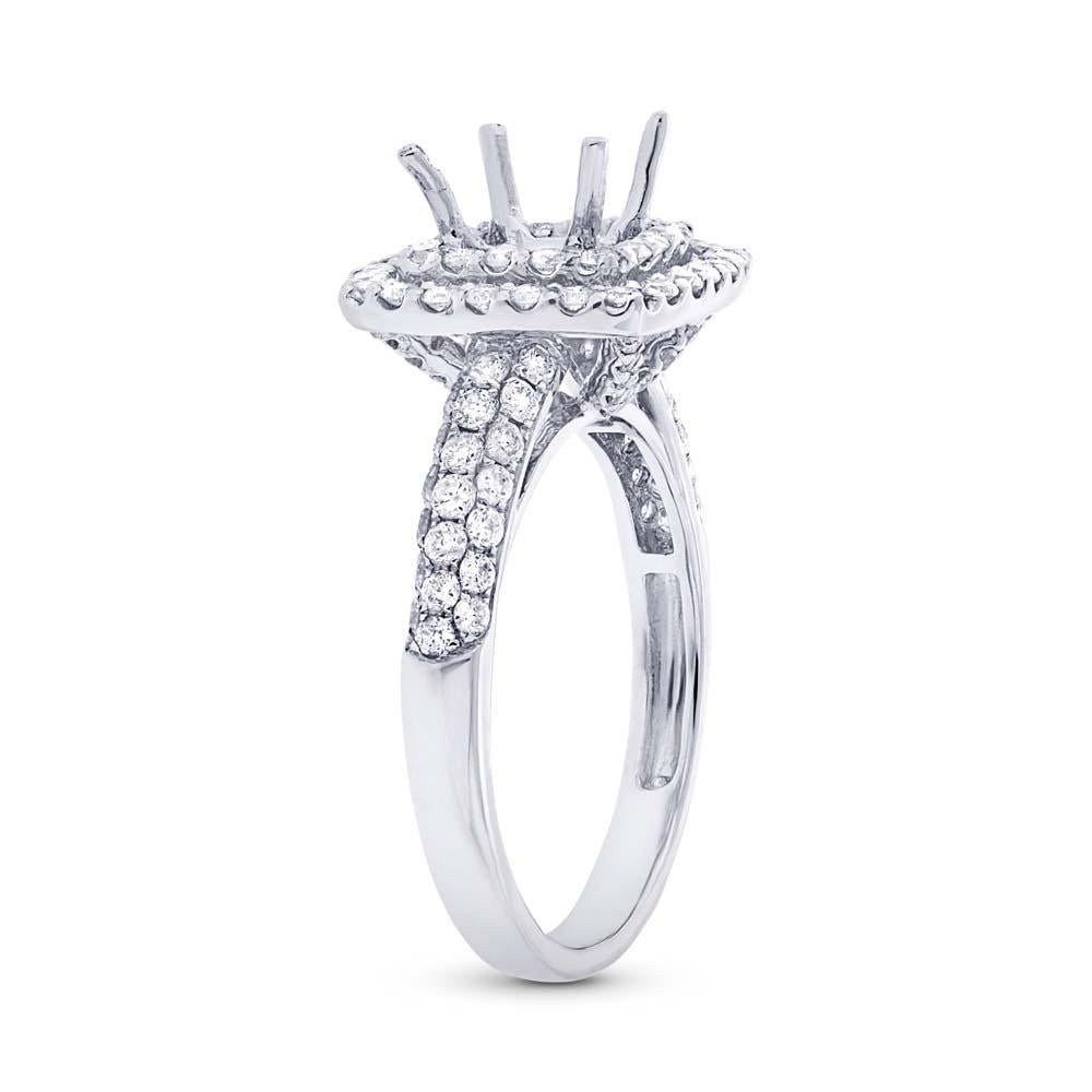18k White Gold Diamond Semi-mount Ring - 1.06ct