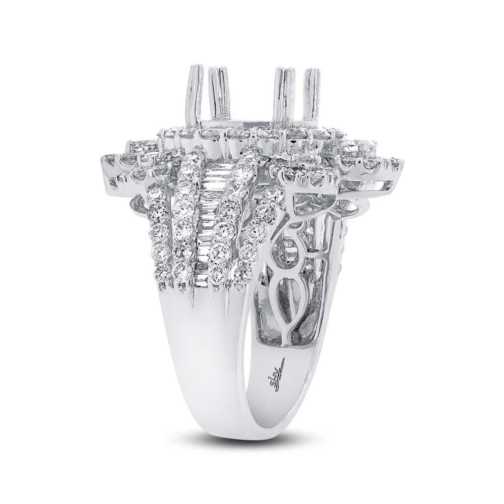 18k White Gold Diamond Semi-mount Ring - 2.48ct