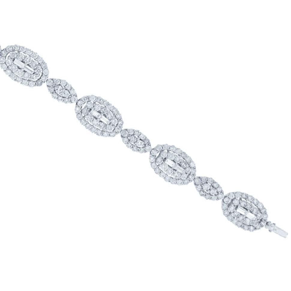 18k White Gold Diamond Lady's Bracelet - 7.58ct