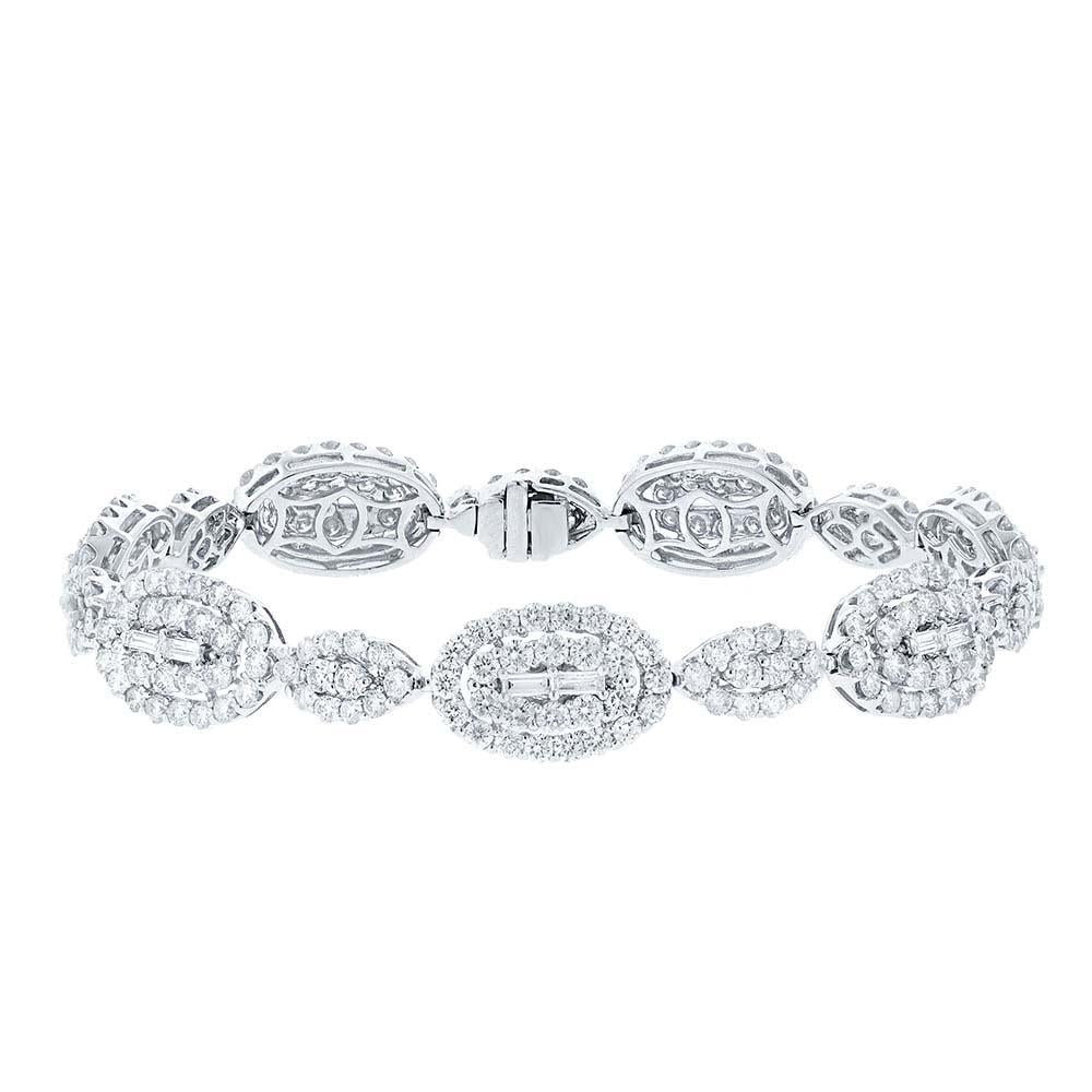 18k White Gold Diamond Lady's Bracelet - 7.58ct