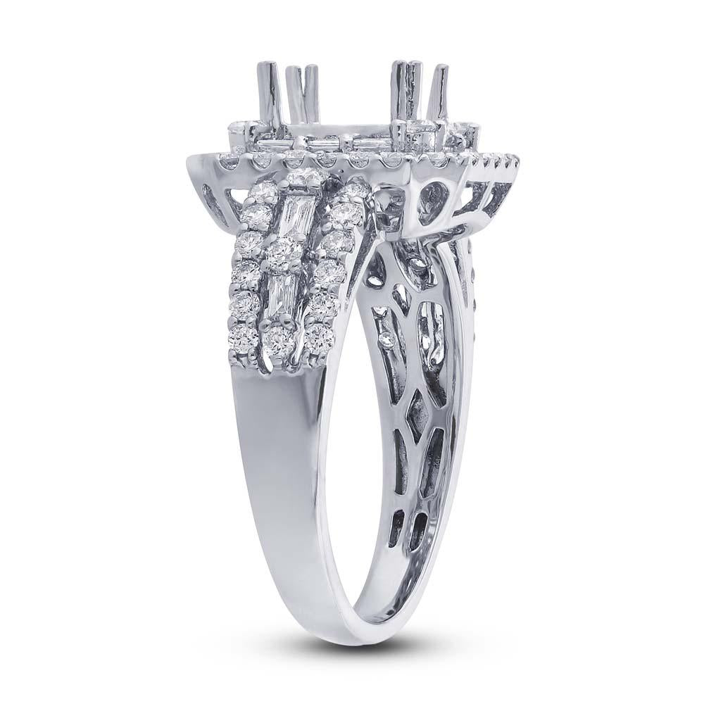 18k White Gold Diamond Semi-mount Ring - 1.10ct
