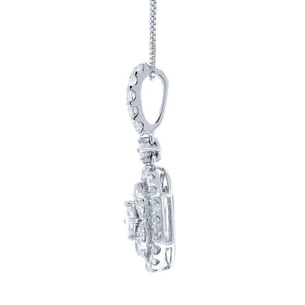 18k White Gold Diamond Pendant - 0.87ct