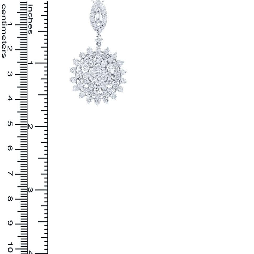 18k White Gold Diamond Pendant - 2.55ct
