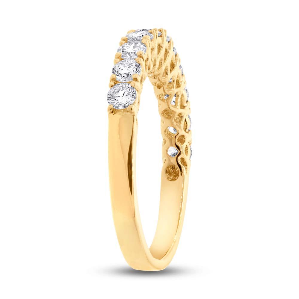 18k Yellow Gold Diamond Lady's Band Size 6 - 0.84ct