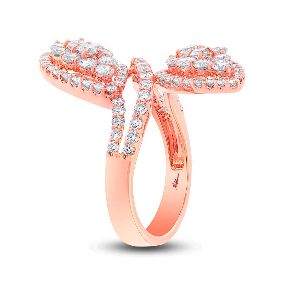 18k Rose Gold Diamond Lady's Ring - 2.44ct