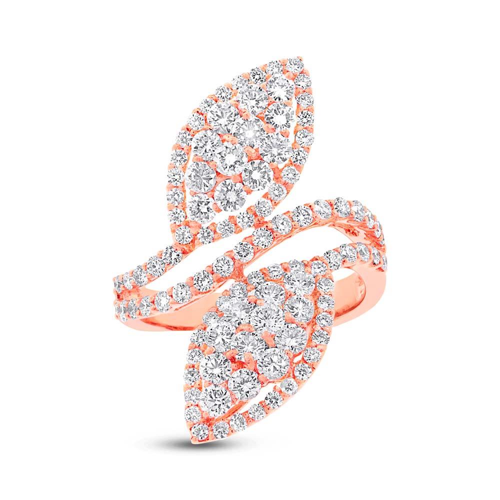 18k Rose Gold Diamond Lady's Ring - 2.44ct