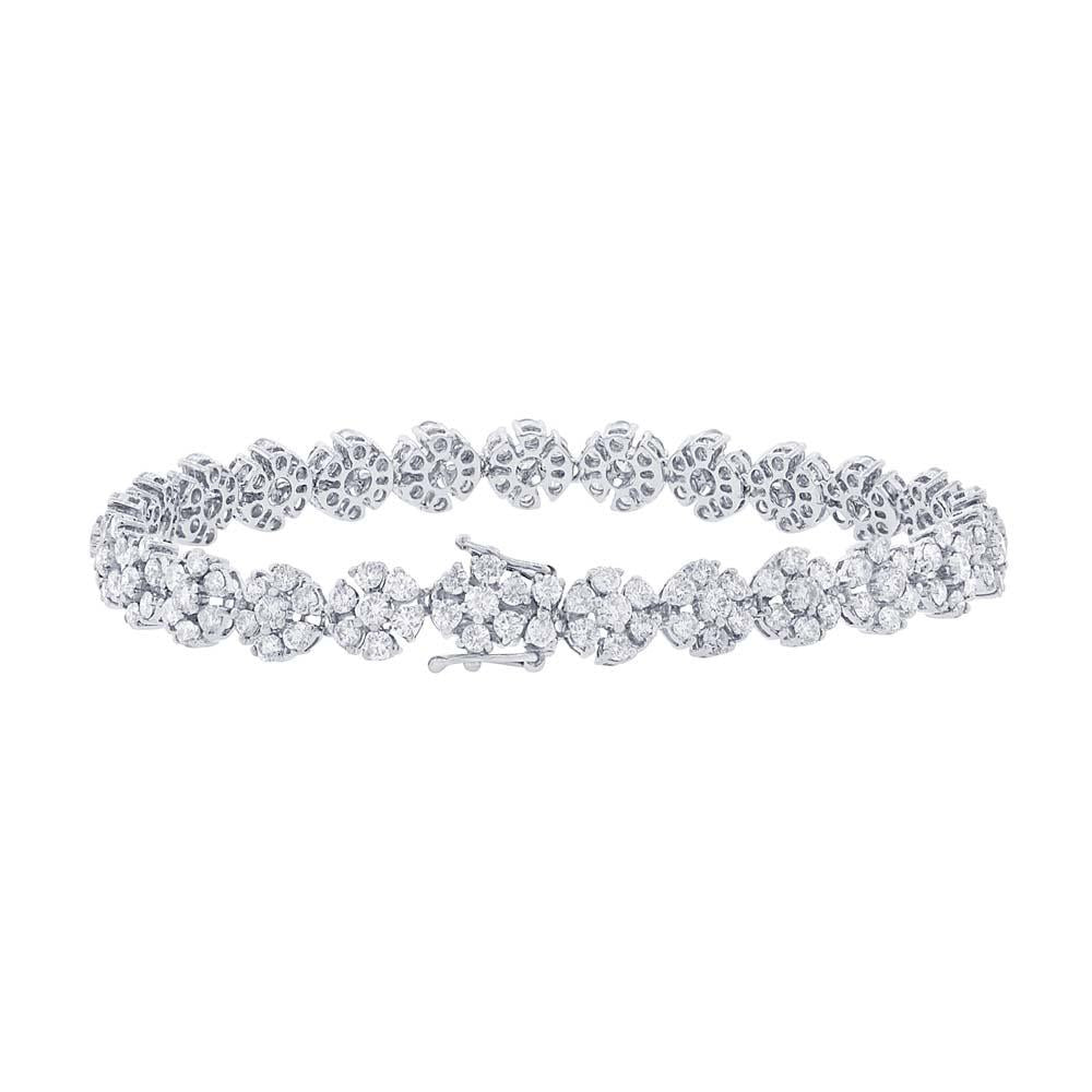 18k White Gold Diamond Lady's Bracelet - 6.68ct