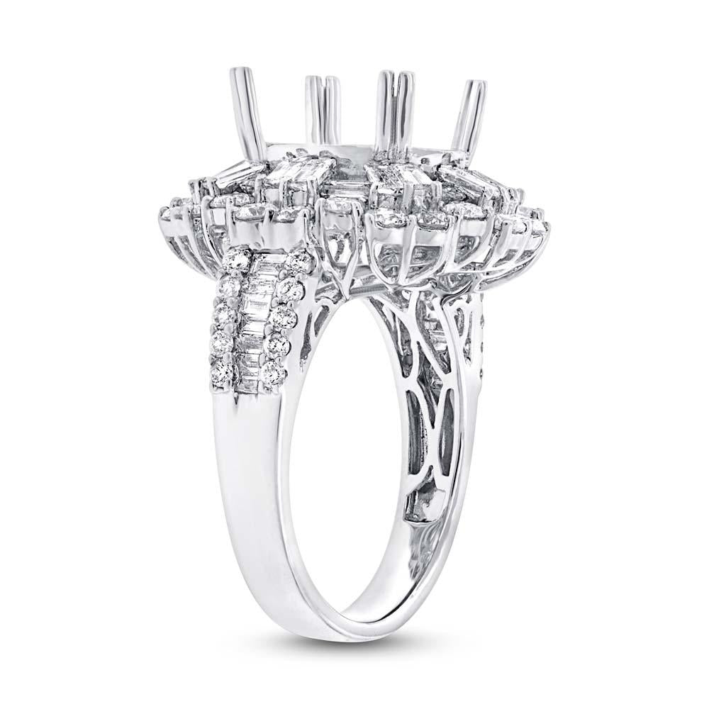 18k White Gold Diamond Semi-mount Ring - 2.13ct
