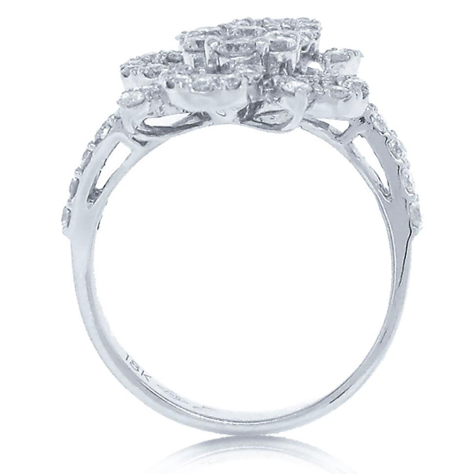 18k White Gold Diamond Heart Ring - 1.91ct