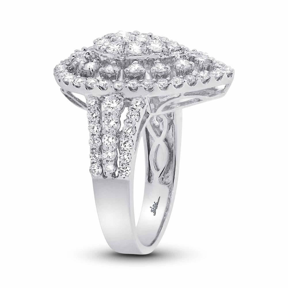 18k White Gold Diamond Lady's Ring - 2.10ct