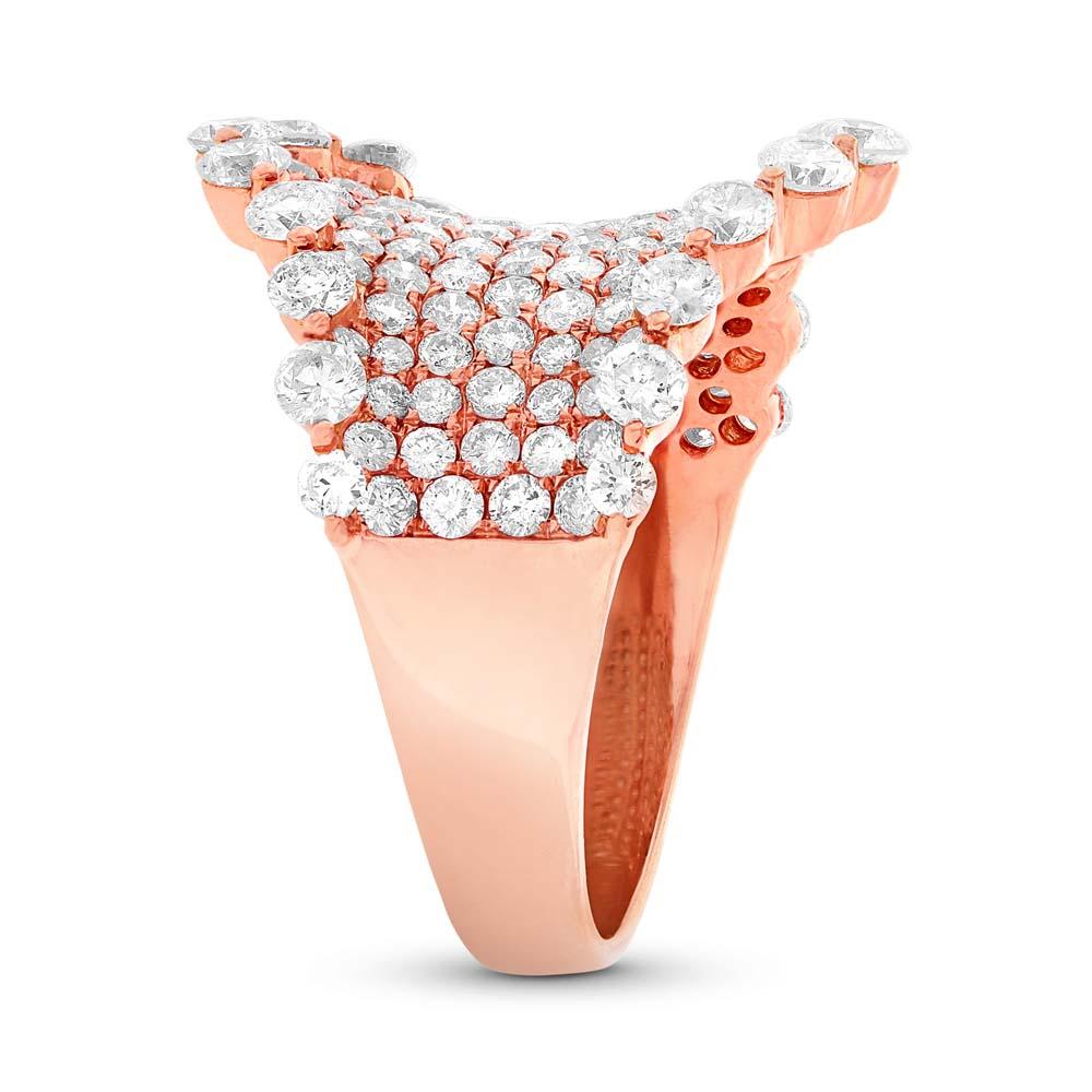 18k Rose Gold Diamond Lady's Ring - 2.98ct