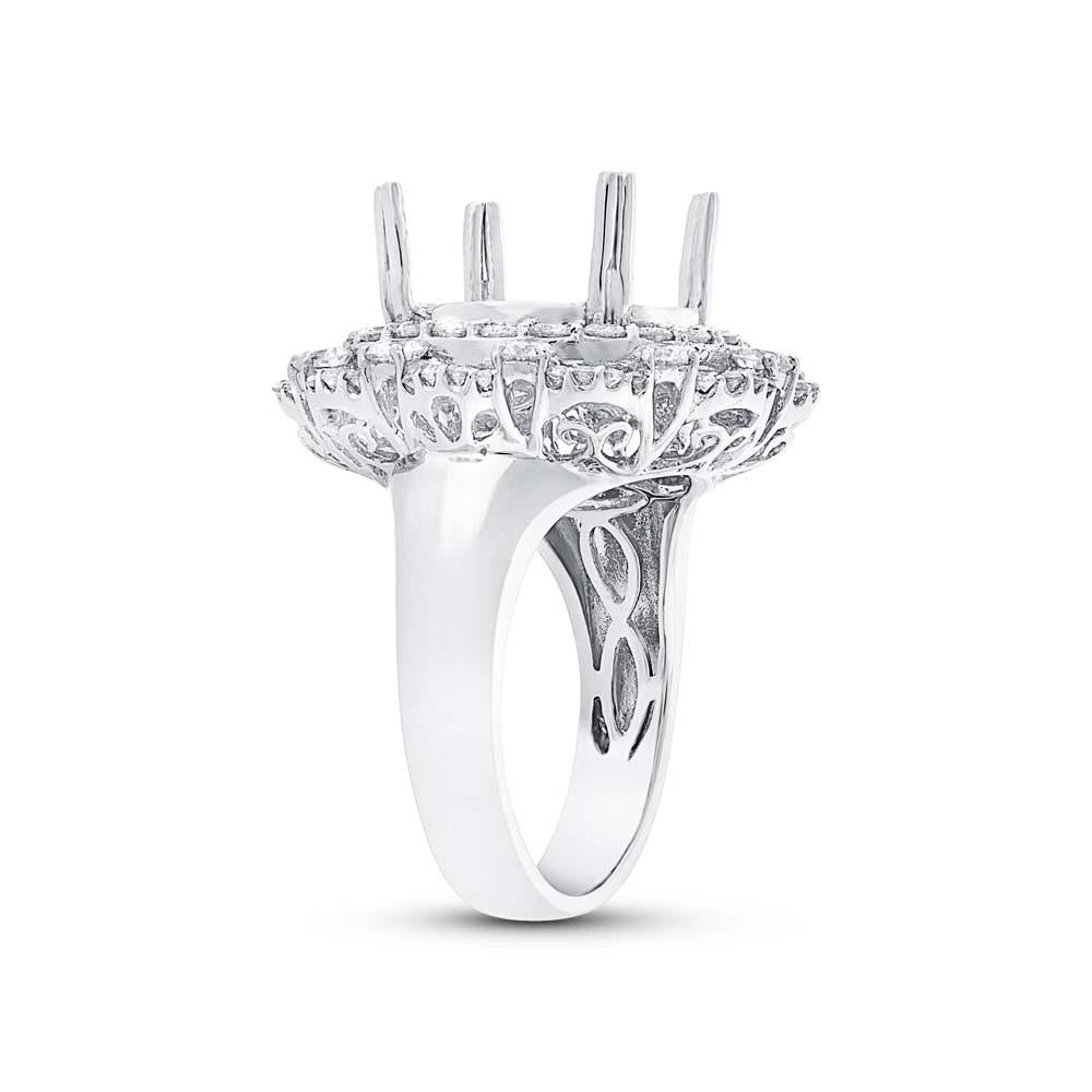 18k White Gold Diamond Semi-mount Ring - 2.02ct