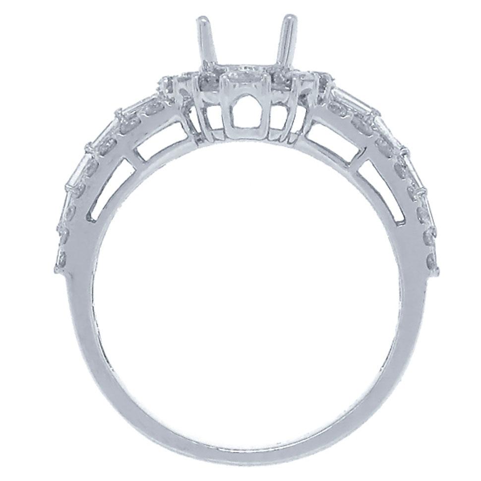 18k White Gold Diamond Semi-mount Ring - 1.04ct