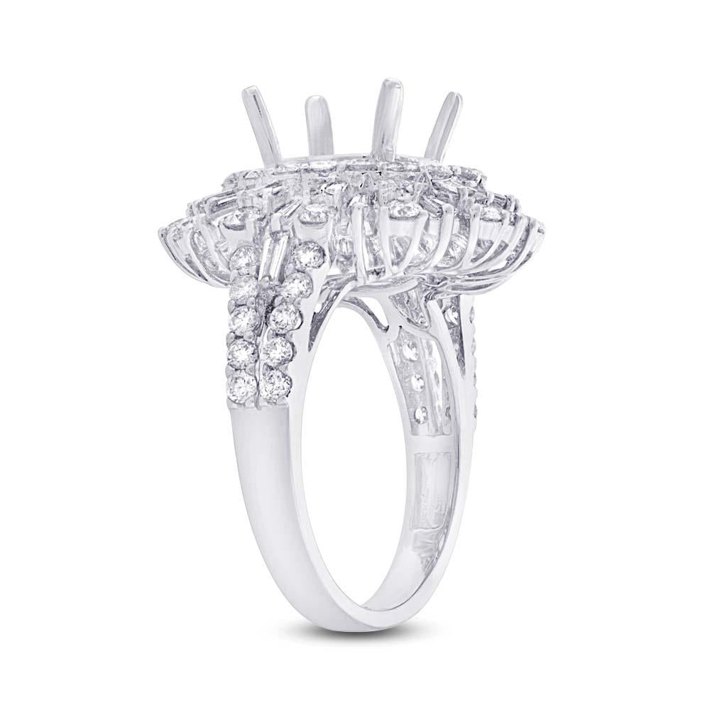 18k White Gold Diamond Semi-mount Ring - 2.31ct