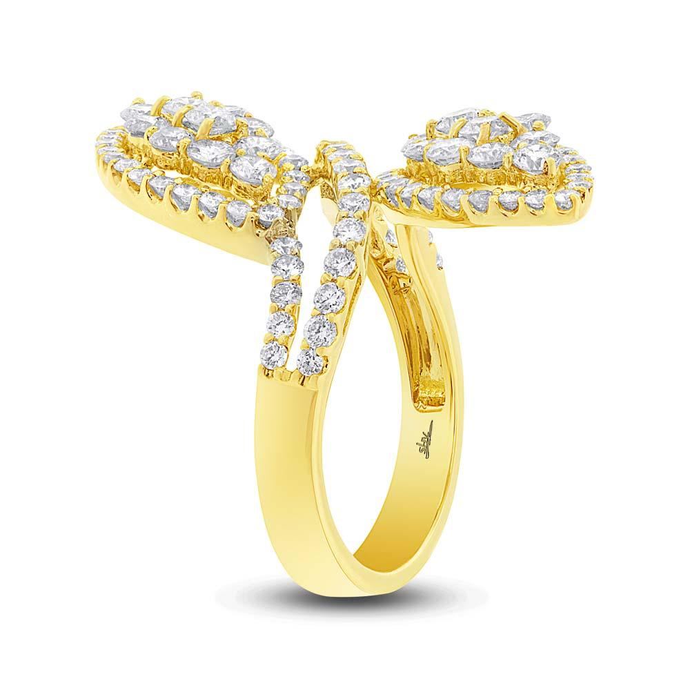 18k Yellow Gold Diamond Lady's Ring - 2.44ct