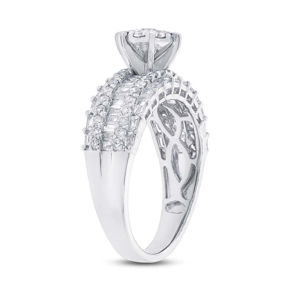 18k White Gold Diamond Cluster Ring - 1.44ct