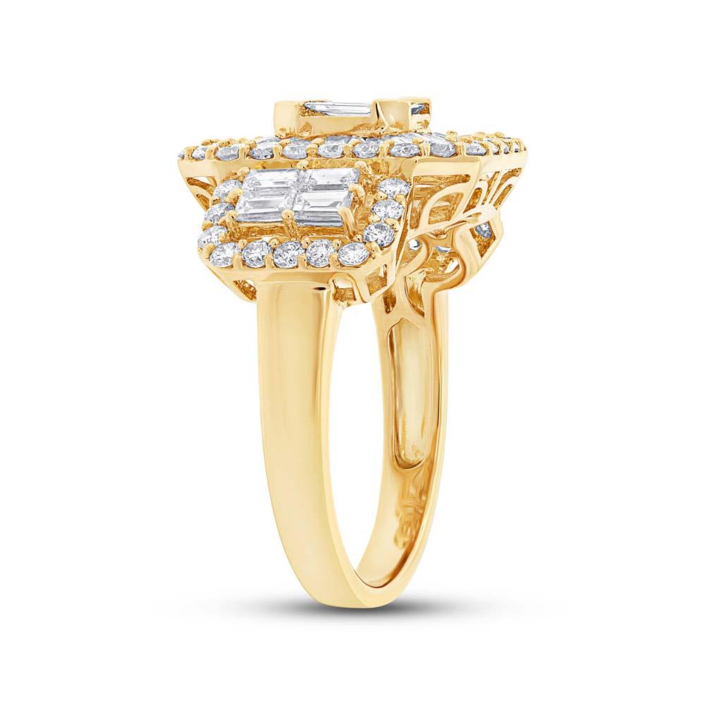 18k Yellow Gold Diamond Lady's Ring - 2.20ct