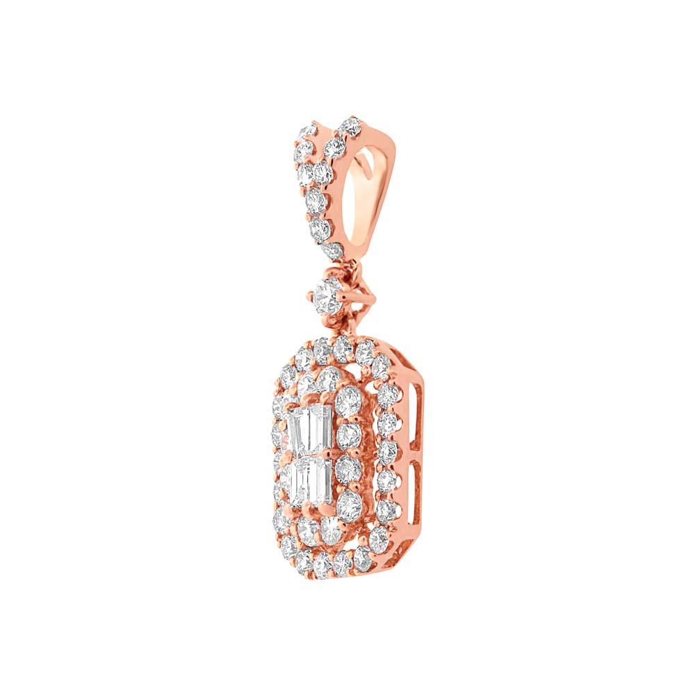 18k Rose Gold Diamond Pendant - 0.67ct
