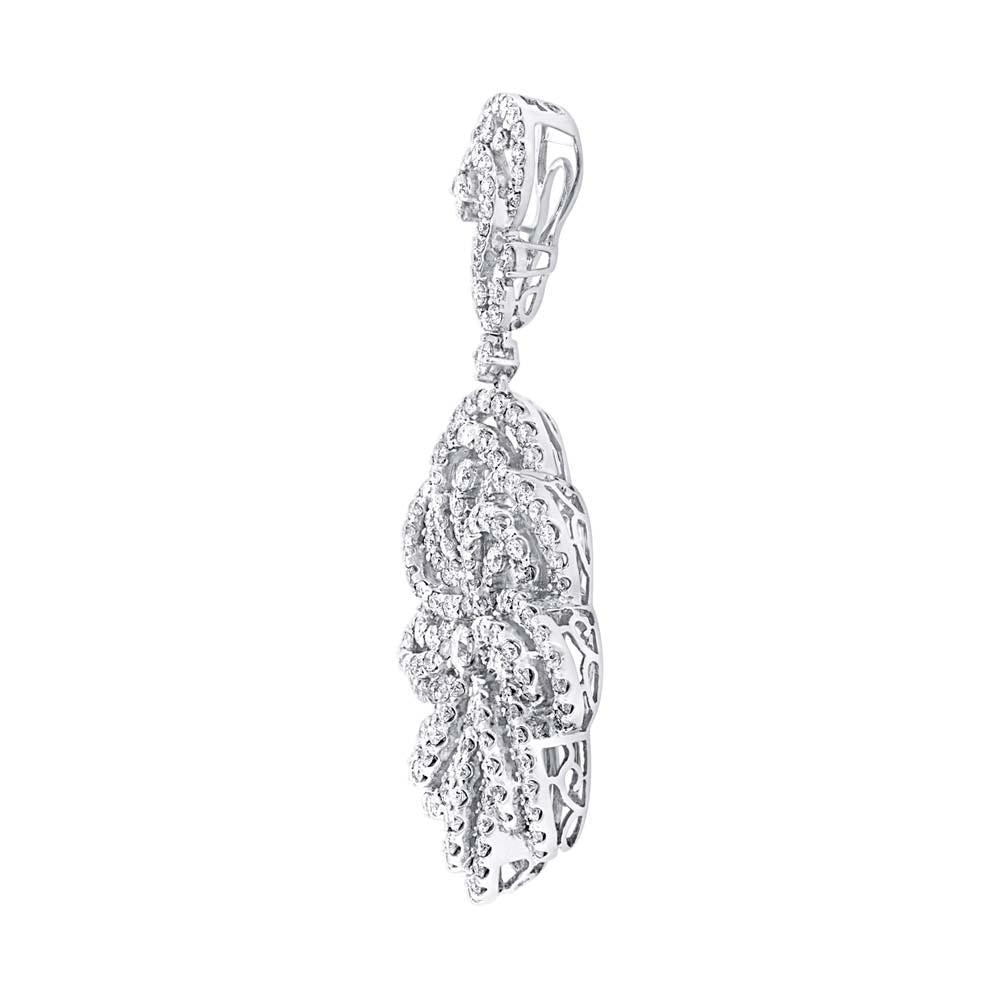 18k White Gold Diamond Pendant - 5.30ct