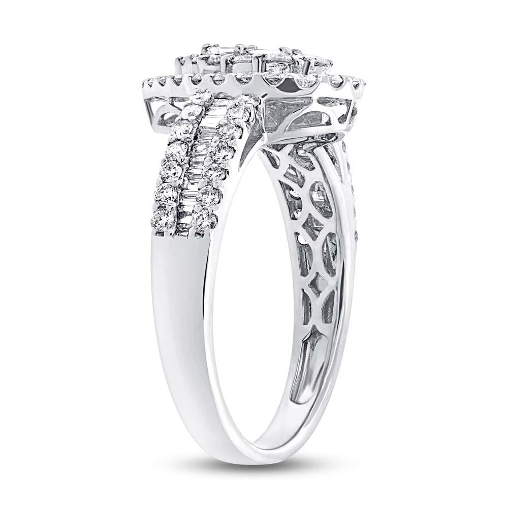 18k White Gold Diamond Lady's Ring - 1.10ct