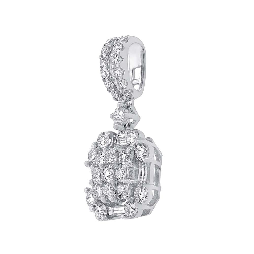 18k White Gold Diamond Pendant - 0.85ct