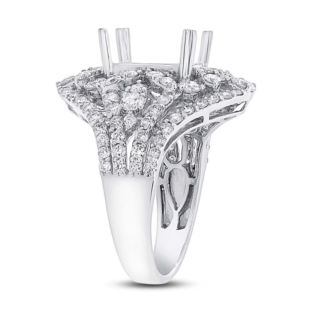 18k White Gold Diamond Semi-mount Ring - 2.28ct