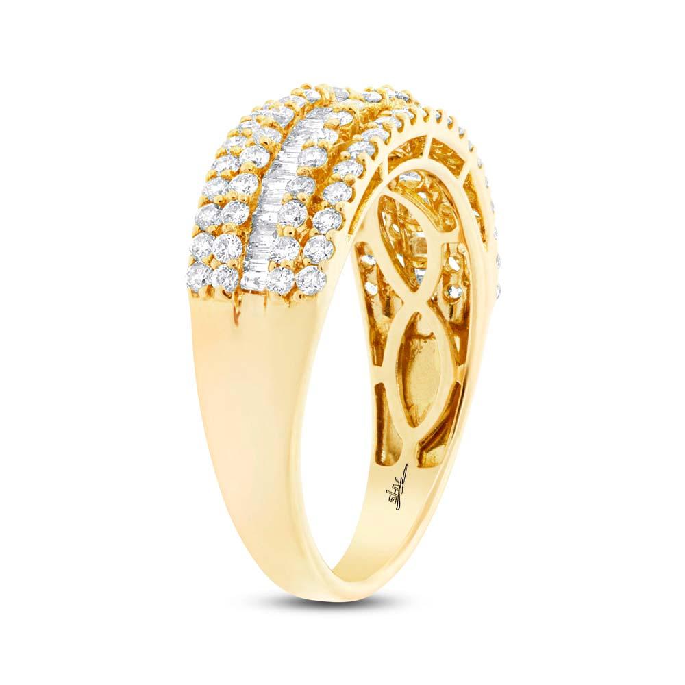 18k Yellow Gold Diamond Baguette Lady's Band