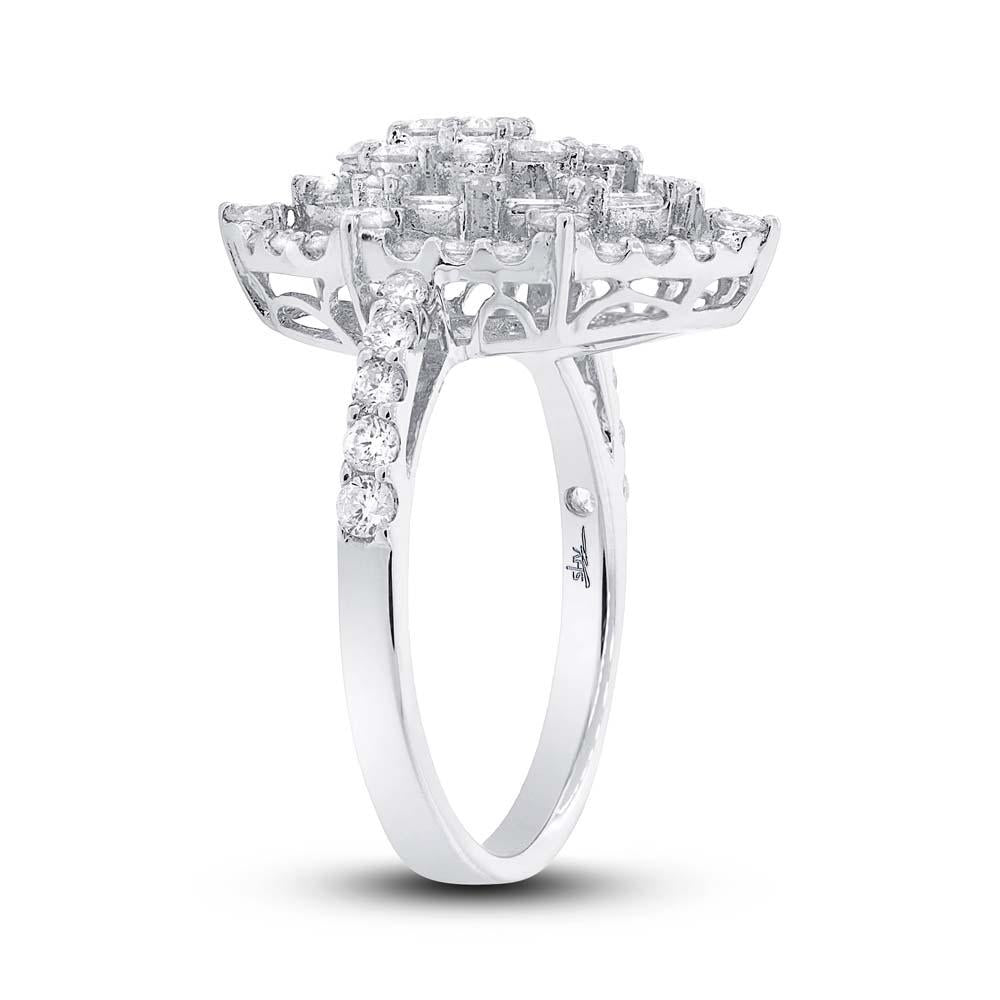 18k White Gold Diamond Lady's Ring - 1.54ct