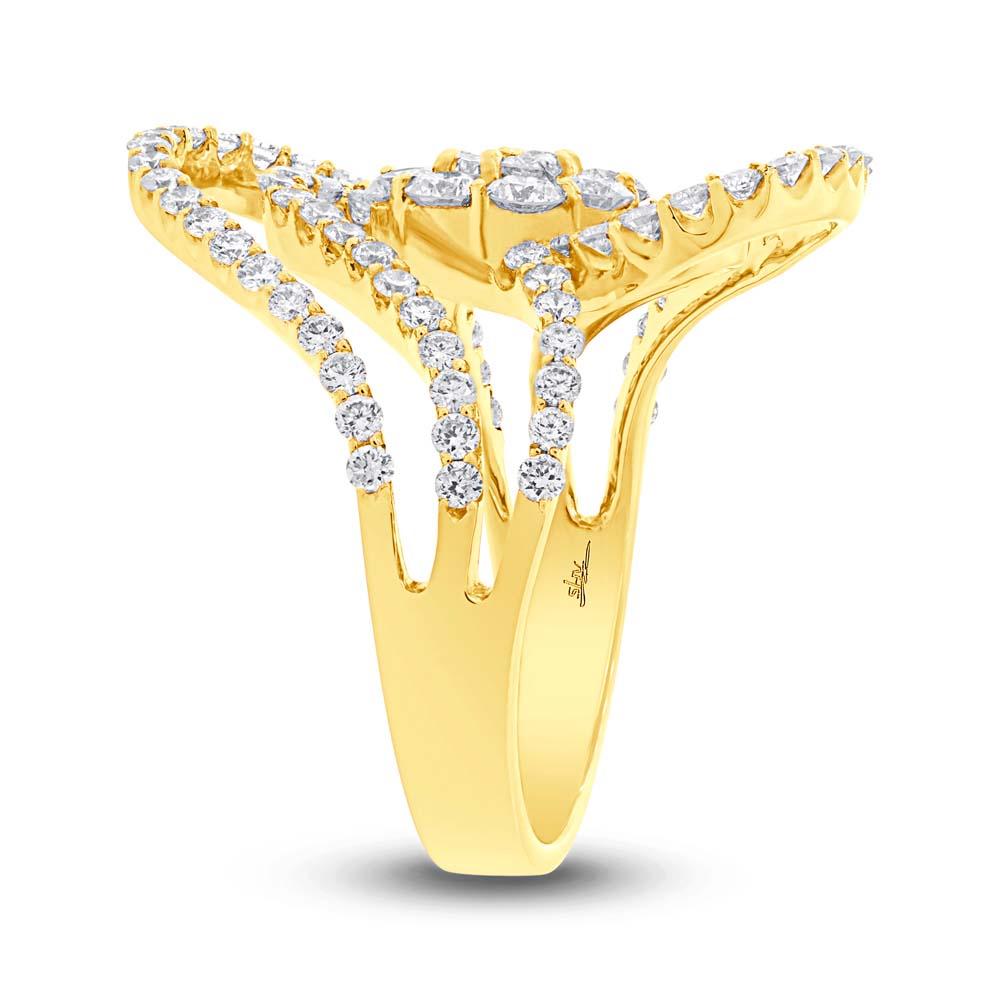 18k Yellow Gold Diamond Lady's Ring - 1.83ct