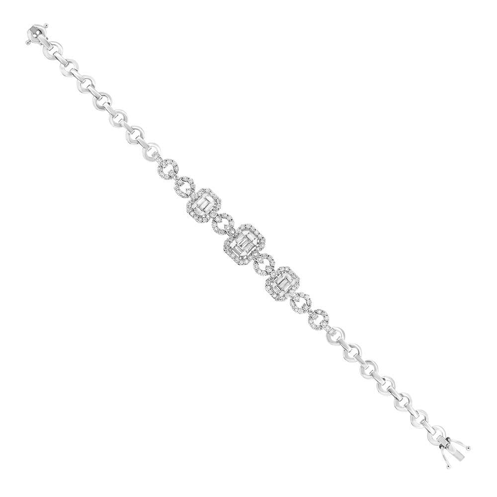 18k White Gold Diamond Bracelet - 2.45ct