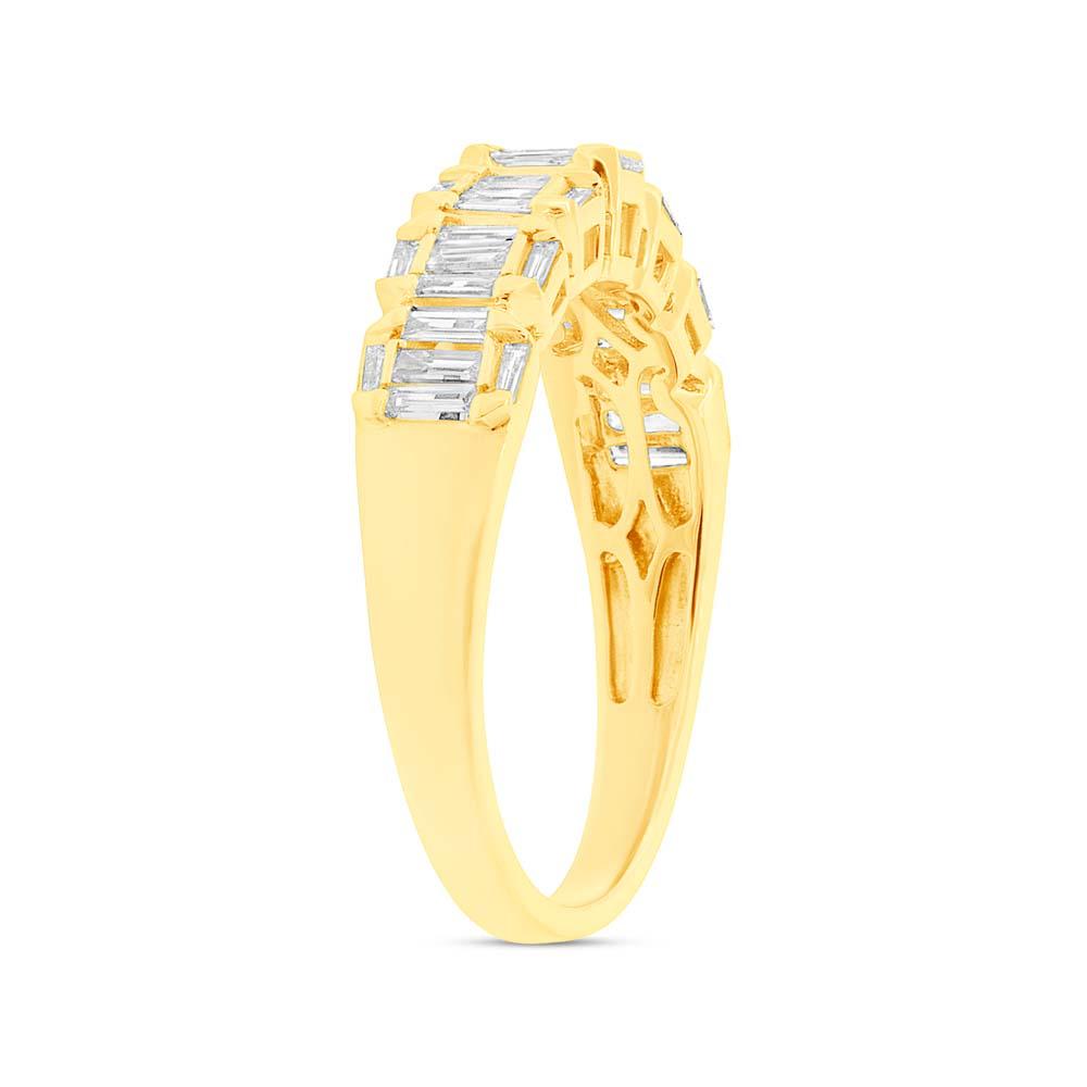 14k Yellow Gold Diamond Baguette Lady's Band
