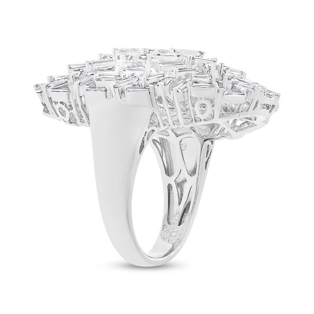 14k White Gold Diamond Baguette Lady's Ring - 2.97ct