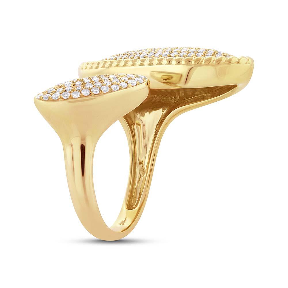 14k Yellow Gold Diamond Pave Lady's Ring - 1.00ct