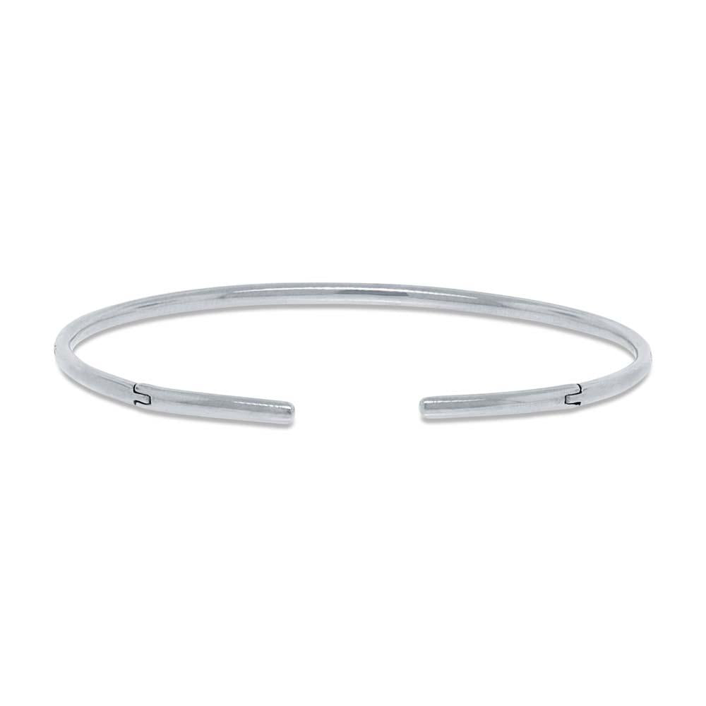 14k White Gold Diamond Bangle - 0.50ct