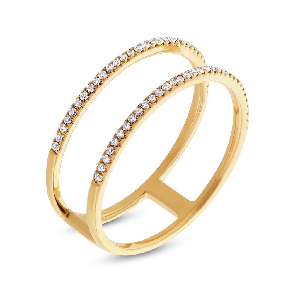 14k Yellow Gold Diamond Lady's Ring - 0.17ct