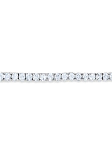 14K White Gold Tennis Bracelet With Natural Diamond