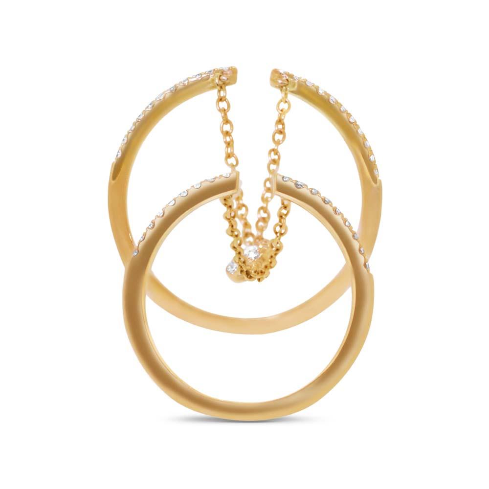 14k Yellow Gold Diamond Lady's Ring - 0.20ct