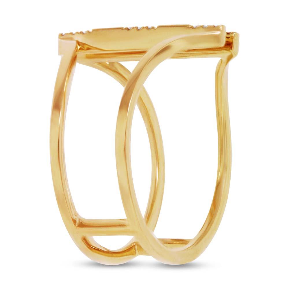 14k Yellow Gold Diamond Lady's Ring - 0.06ct