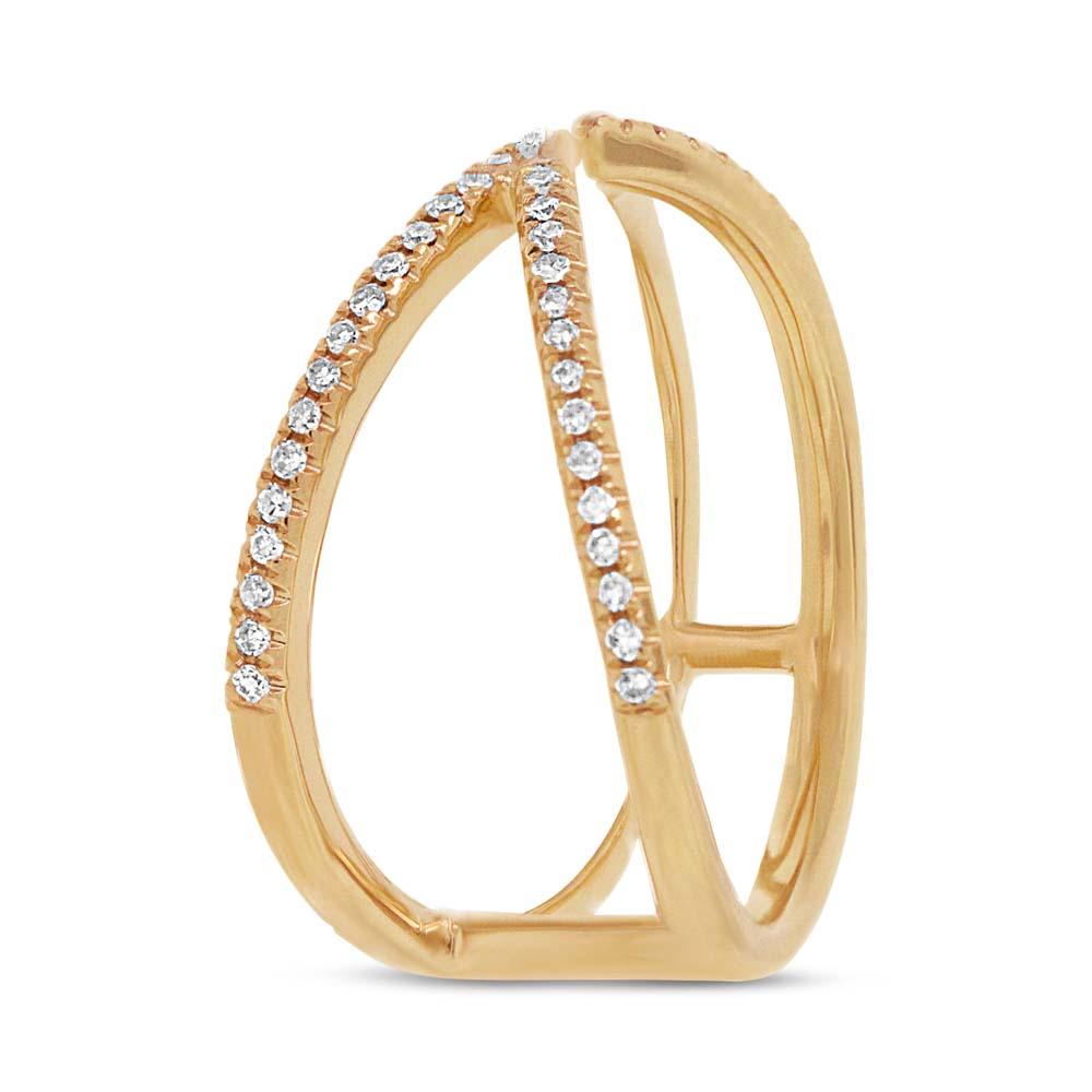 14k Yellow Gold Diamond Lady's Ring - 0.14ct