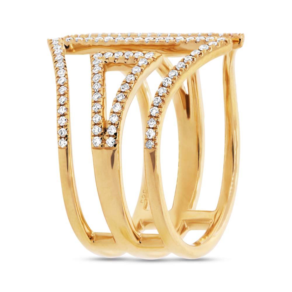 14k Yellow Gold Diamond Lady's Ring - 0.41ct