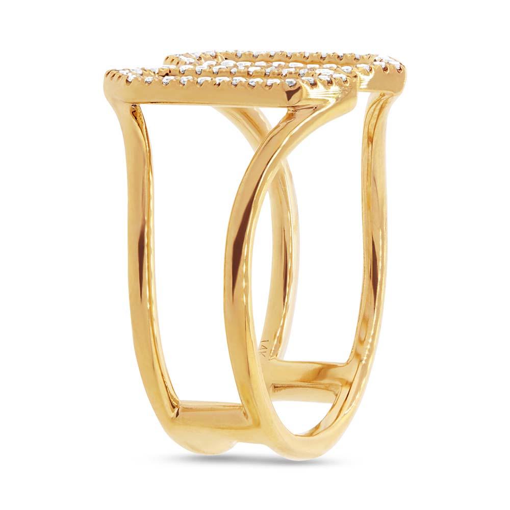 14k Yellow Gold Diamond Lady's Ring - 0.19ct