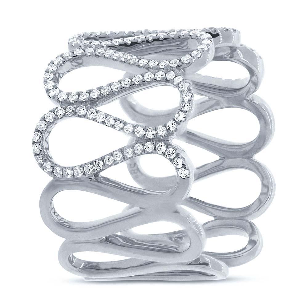 14k White Gold Diamond Lady's Ring - 0.45ct